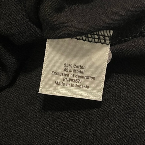 a.n.a. Solid Black Shirt with Faux Suede Grommet Shoulder Size XL - Picture 7 of 9